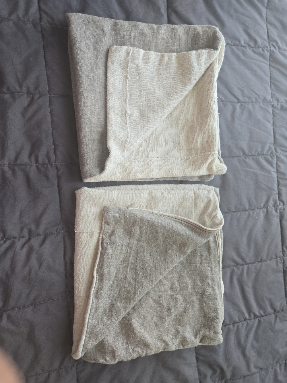 Crate&Barrel Bundle Of 5 Grey Striped Accent Pillow Cover - Picture 5 of 5